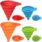 4 Pieces Small and Large, Kitchen Gadgets Accessories Foldable Silicone Collapsible Funnels for Filling Water Bottle Liquid Transfer Food Grade